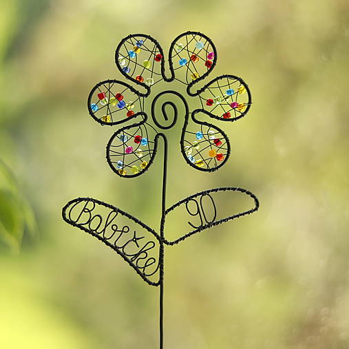 Dekorácie - kvet pre babičku k narodeninám - 16584665_