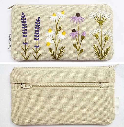 Peňaženka - Kvety (ručne maľovaná)