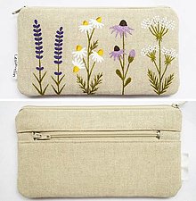 Peňaženky - Peňaženka - Kvety (ručne maľovaná) - 16586778_