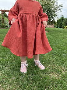 Detské oblečenie - Detské mušelínové šaty - 16586796_