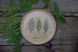 Nádoby - Keramický tanierik "nature" ("nature" 2.) - 16584742_