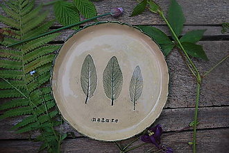 Nádoby - Keramický tanierik "nature" ("nature" 3.) - 16584743_