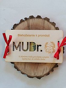 Papiernictvo - Drevena obalka k promócií MUDr. - 16584365_