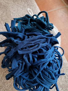 Iný materiál - Zvyškový materiál - špagety (Modrá) - 16584830_