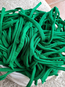 Iný materiál - Zvyškový materiál - špagety (Zelená) - 16584831_