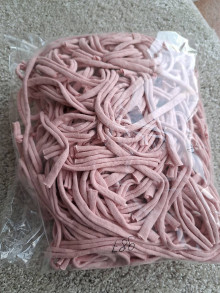 Iný materiál - Zvyškový materiál - špagety (Ružová) - 16584832_