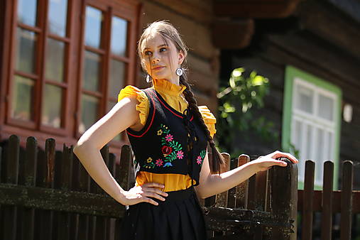 Vesty - Folklórny dámsky lajblik Aňa - 16586460_