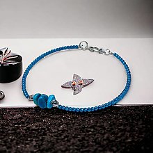 Sady šperkov - náramok modrý tyrkys N16 - 16584842_