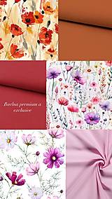 Taštičky - Kozmetická taštička PUFFY rúžové kvety - 16586040_