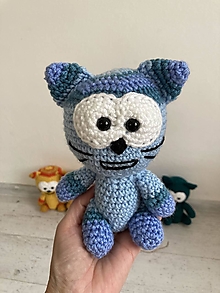 Hračky - mačka/mačička - mix farieb (svetlo modrá) - 16586199_