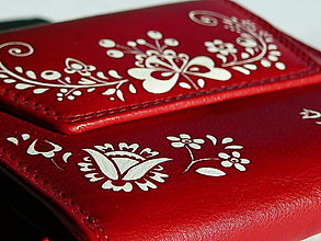 Peňaženky - Maľovaná peňaženka bordo - 16587314_