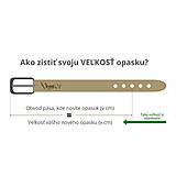 Opasky - Kožený unisex opasok CLASSIC NICKEL, 3.3cm šírka, Hnedá SNAKE koža - 16587380_