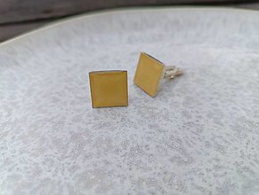 Pánske šperky - žlté manžetové gombíky - 16588174_