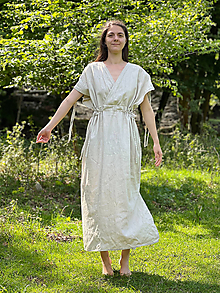 Šaty - Ľanové šaty Vesna - 16588792_