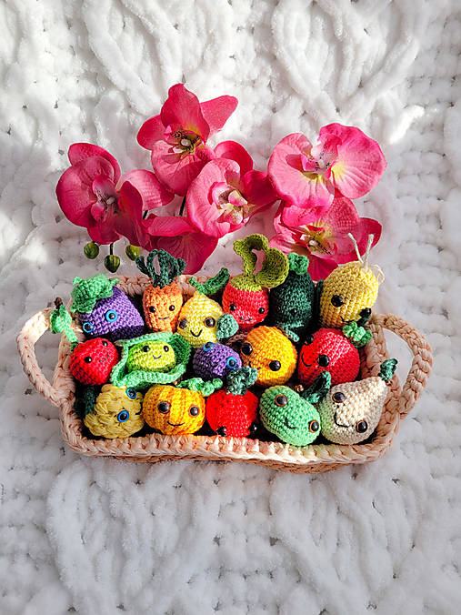 Hračky - Háčkované ovocie a zelenina  - 16587083_