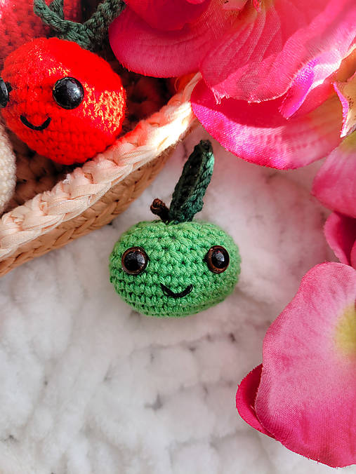 Hračky - Háčkované ovocie a zelenina  (Jablko) - 16587104_