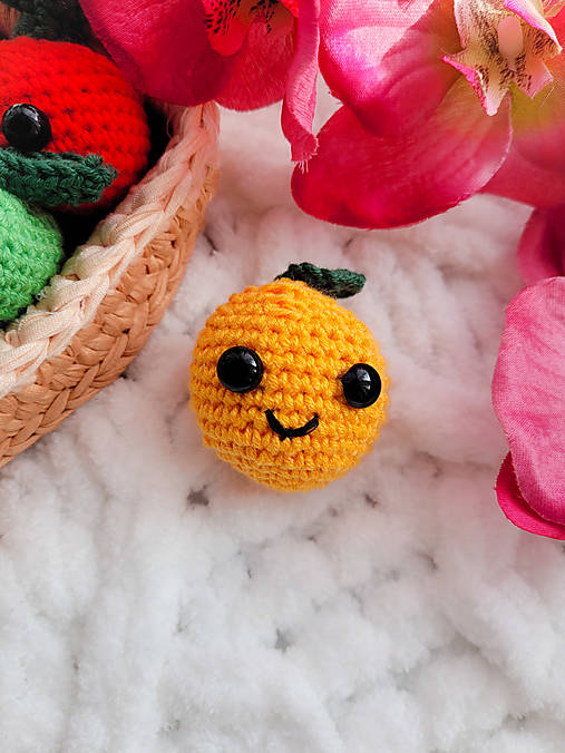 Hračky - Háčkované ovocie a zelenina  (Pomaranč) - 16587111_