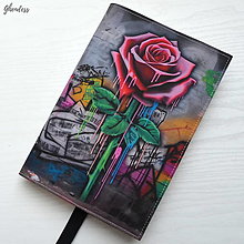 Papiernictvo - Univerzální obal na knihu - Růže a graffiti II - 16589965_