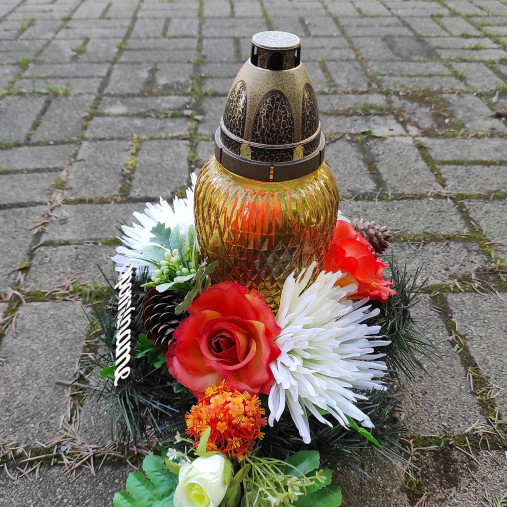 Svietidlá - Spomienkový, dušičkový svietnik - 16590313_