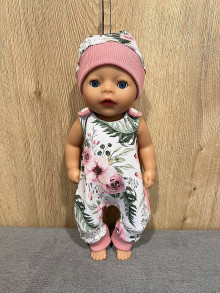 Hračky - dupačky pre bábiku baby born - 36 cm, ruže - 16590648_