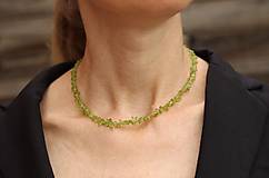 Sady šperkov - 4-dielna perlová súprava šperkov - olivín - 16589729_