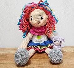 Hračky - Bábika  Molly zo svojou hračkou - 16589614_