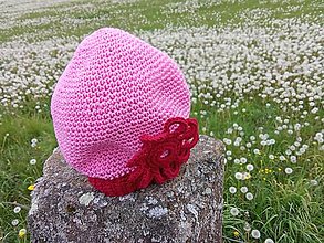 Detské čiapky - Čiapka MIMI růžová - 16589902_