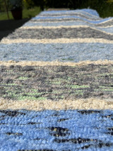 Úžitkový textil - Koberec chlpatý modrosivý 75x245cm - 16590285_