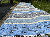Úžitkový textil - Koberec chlpatý modrosivý 75x245cm - 16590290_