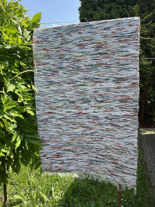 Úžitkový textil - Koberec pestrý biely 74x148cm - 16590281_