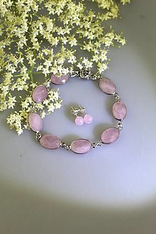 Sady šperkov - ruženín náramok a náušnice - 16591694_