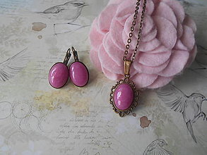 Sady šperkov - Sada s ružovým jadeitom - 16593087_
