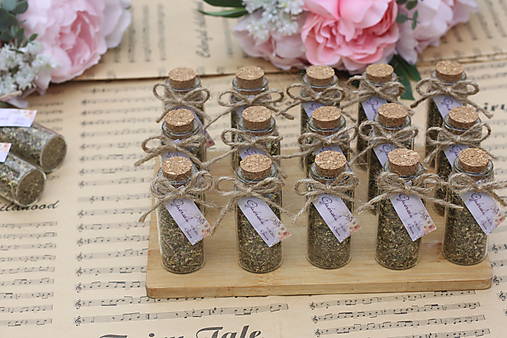 Darčeky pre hostí na krstiny Bylinkové čaje podľa vlastného výberu