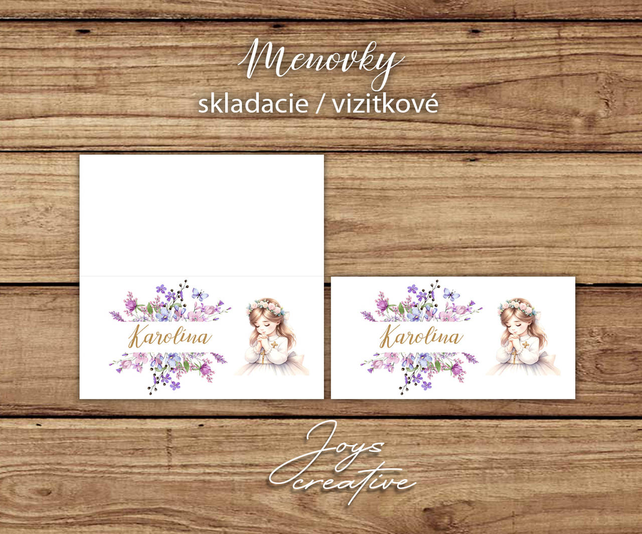 Menovky  na 1.sväté prijímanie s dievčatkom