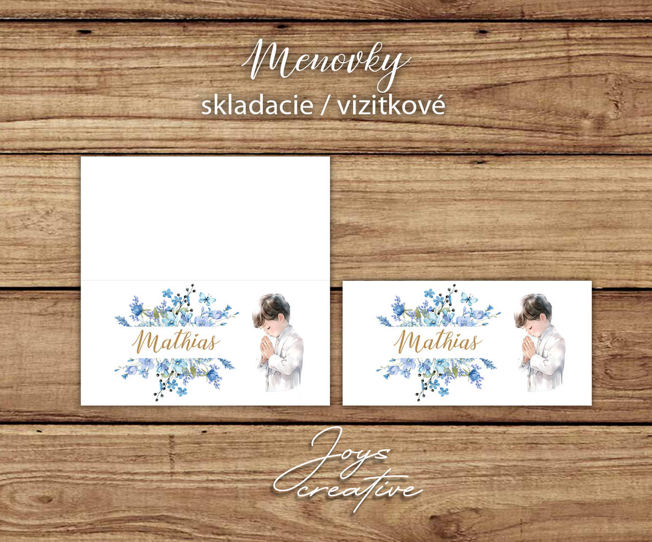 Menovky  na 1.sväté prijímanie s chlapčekom