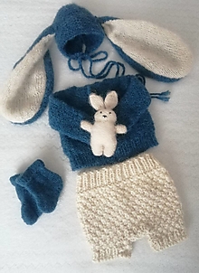 Detské oblečenie - ZAJKO setík na novorodenecké fotenie - 16592276_
