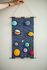 Hračky - Nástenná dekorácia model slnečnej sústavy - 16592750_