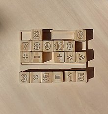 Hračky - Matematika v kocke- drevené matematické tabuľky (Tabuľka veľká) - 16591333_