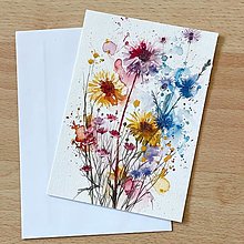 Papiernictvo - Pohľadnica Kvety C0007 (Lúčne kvety) - 16593101_