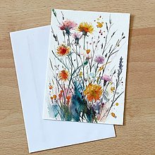 Papiernictvo - Pohľadnica Kvety C0007 (Lúčne kvety) - 16593102_