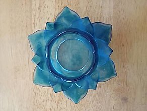Svietidlá - Svietnik v tvare kvetu modrý - 16592098_