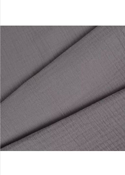 Detský textil - Mušelín za príplatok - tmavošedý - 16593899_