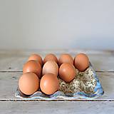 Nádoby - stojan na vajíčka v zelenkavej - 16595484_