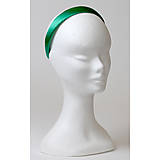 Ozdoby do vlasov - Hodvábna čelenka - zelená smaragdová - 16595138_