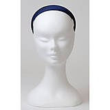 Ozdoby do vlasov - Bavlnená čelenka - modrá tmavá - 16595206_