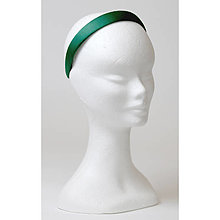 Ozdoby do vlasov - Bavlnená čelenka - zelená tmavá - 16595210_