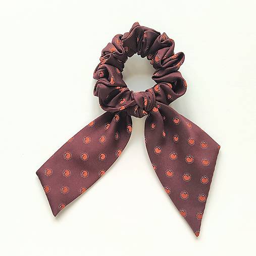 Maxi scrunchie asymetrická (Bordová)