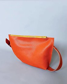Kabelky - SHAPE IT oranžová kožená kabelka - 16594376_