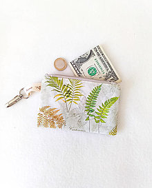 Taštičky - Mini peňaženka, papraď - 16593652_