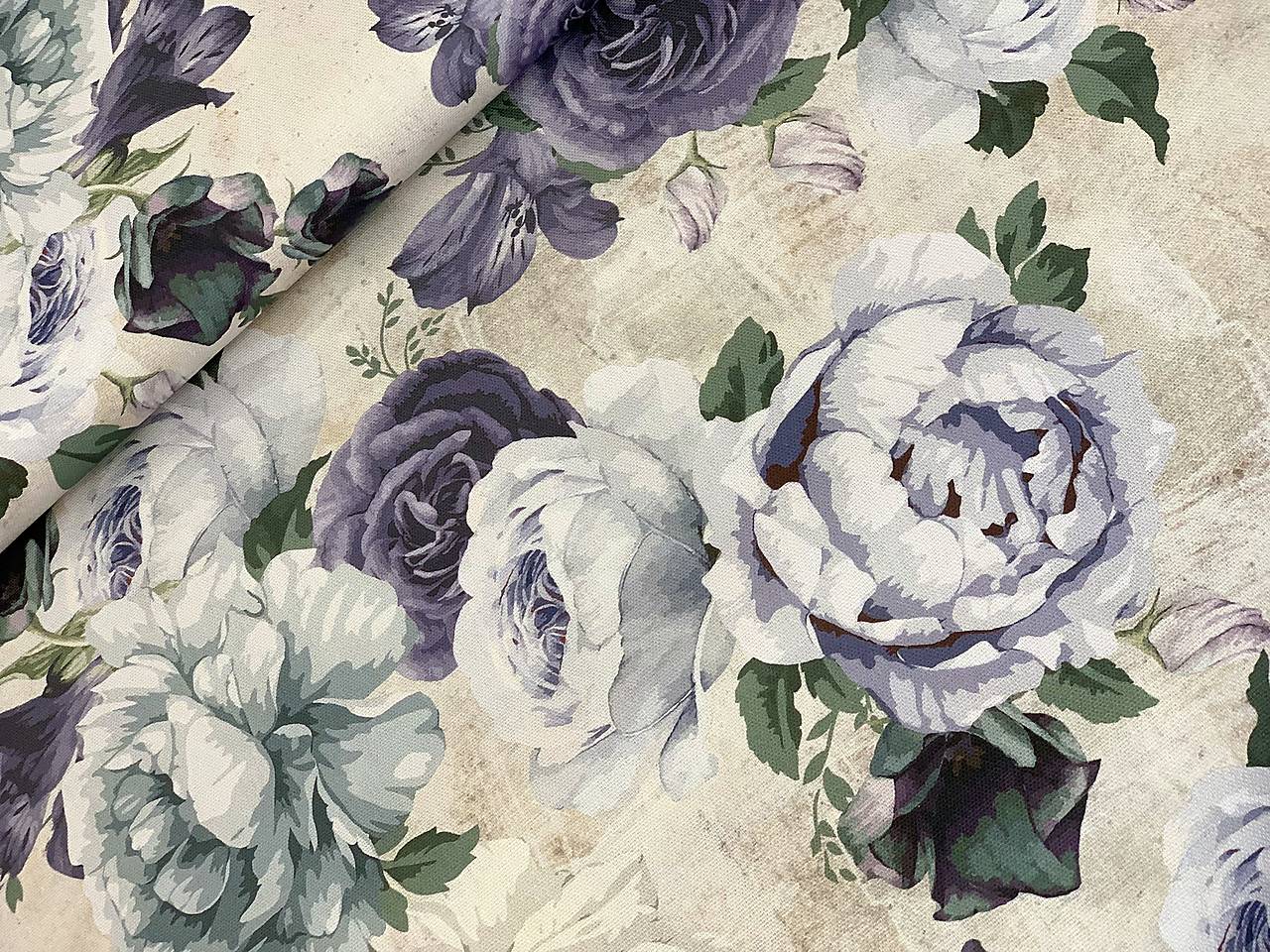 ❤️BAVLNA DEKOR TALIANSKO ❤️MODRA RUŽA ❤️